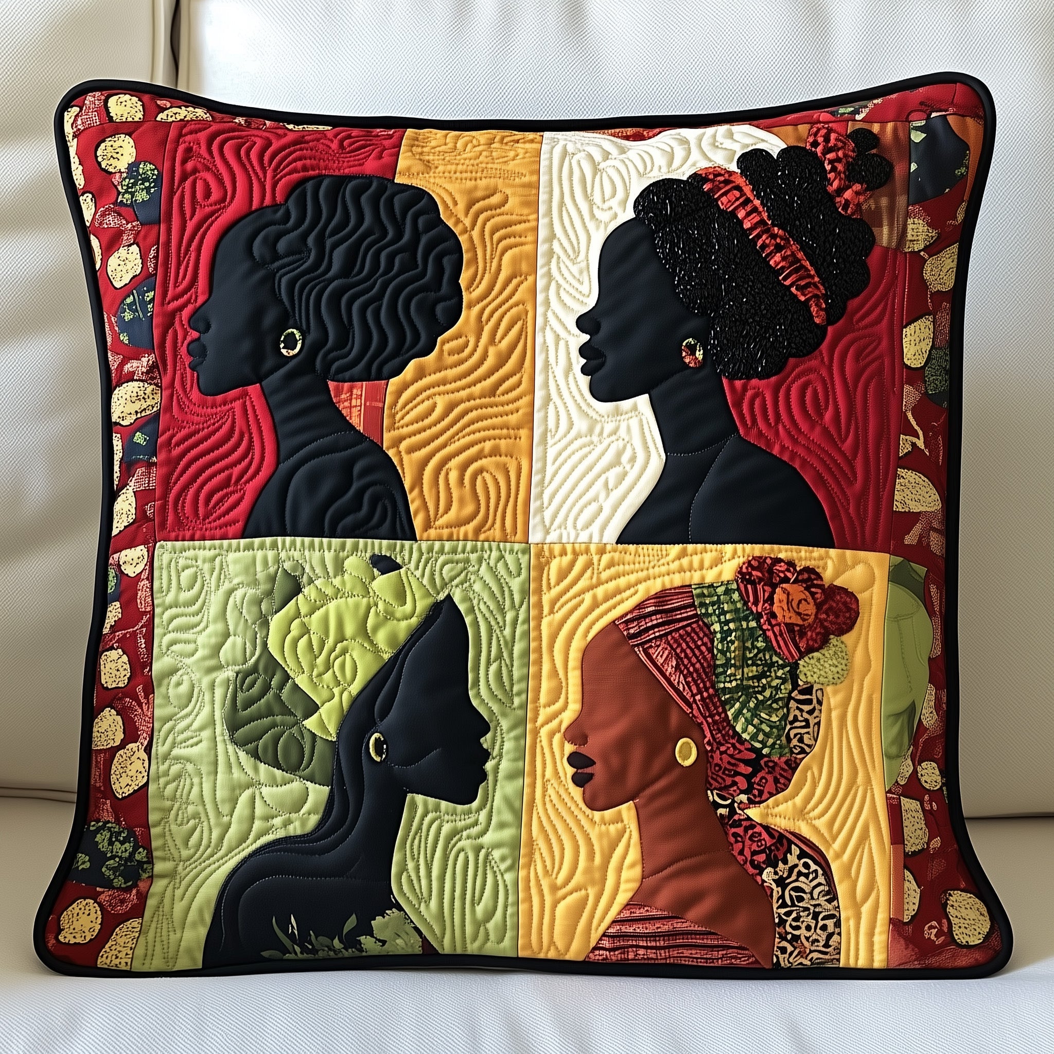 Proud Root Quilted Pillow Case Decorative Pillow Cover MerchMelanin Black History Gifts For Ladies