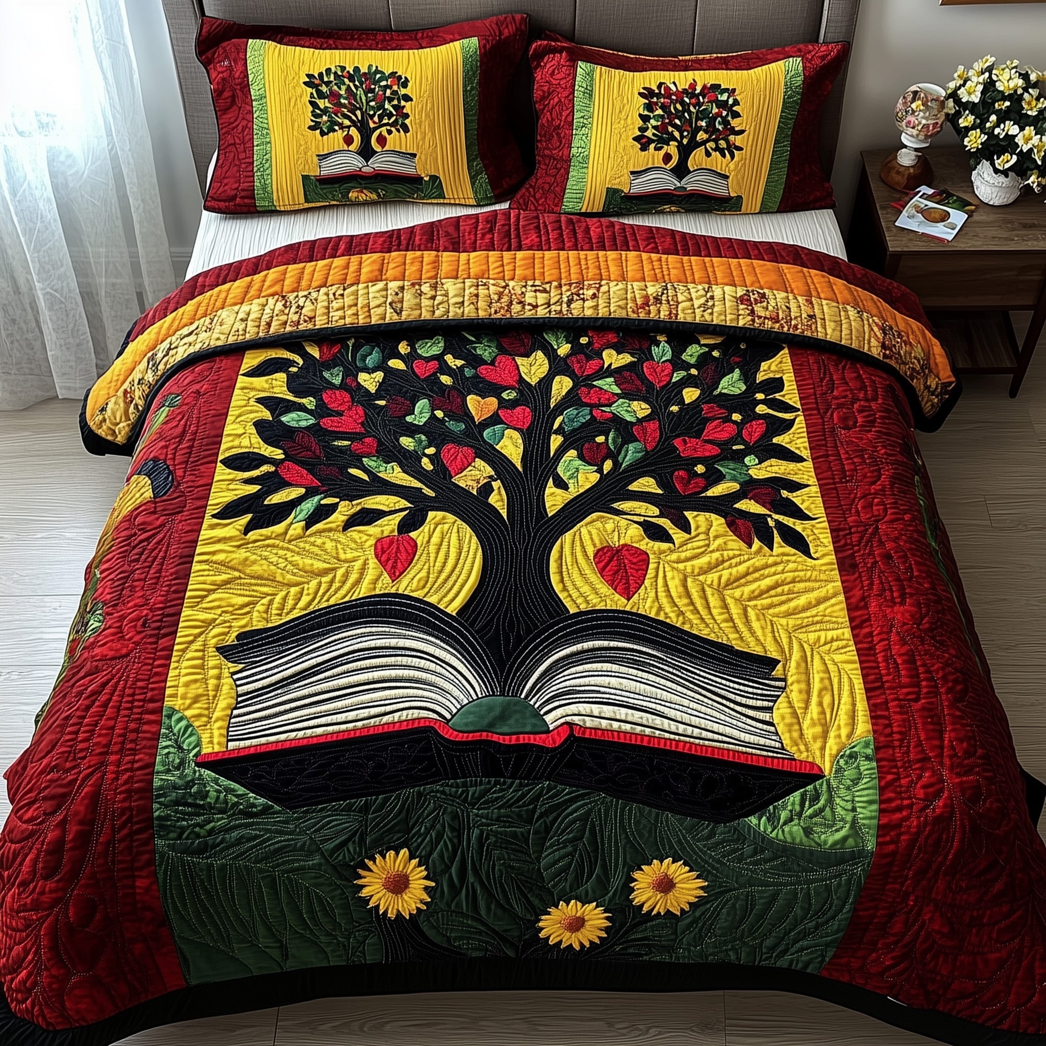 Proud Roots Quilted Bedding Set Duvet Cover Merchandise African American Gifts For Women
