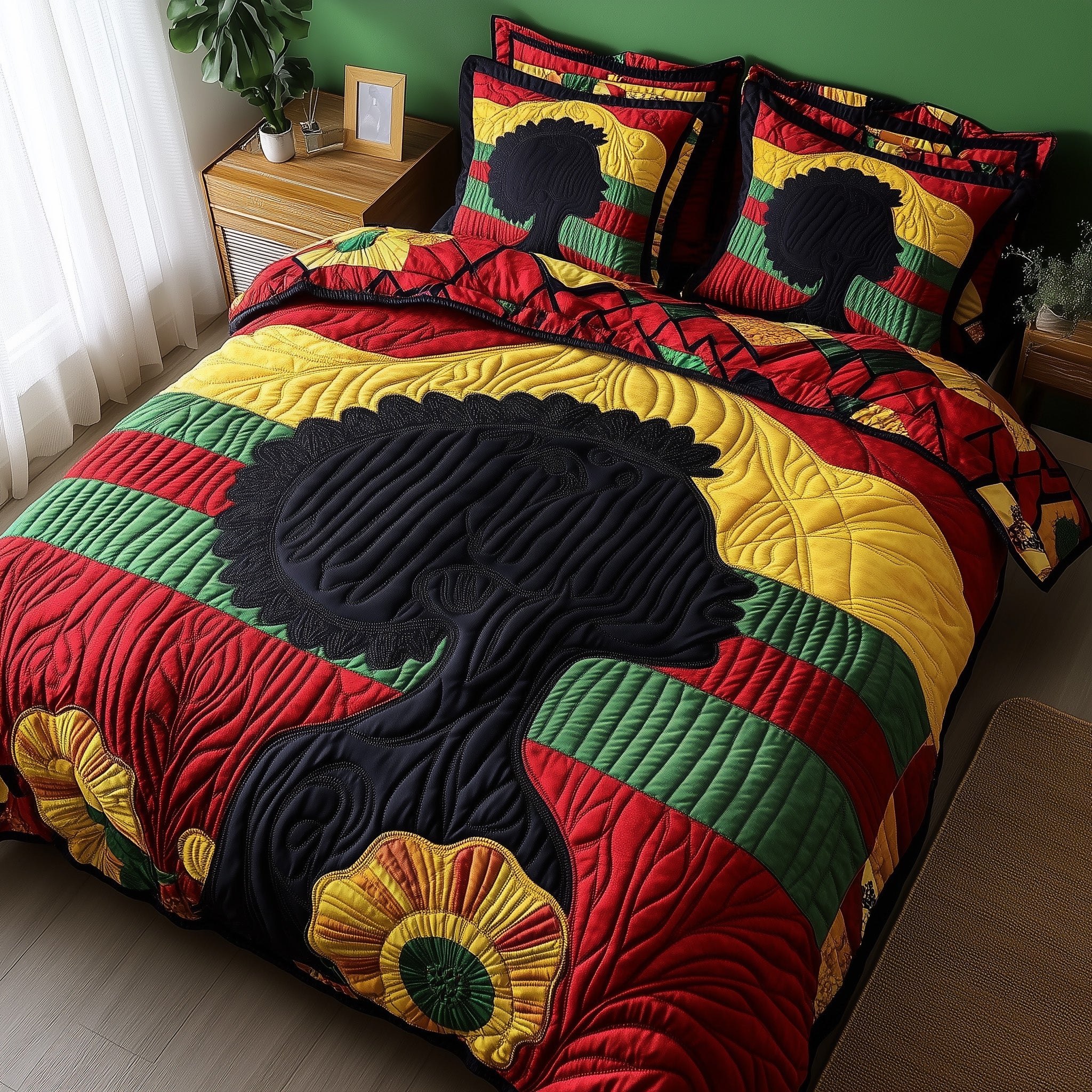 Proud Roots Quilted Bedding Set Duvet Cover Merchandise Best African American Gifts