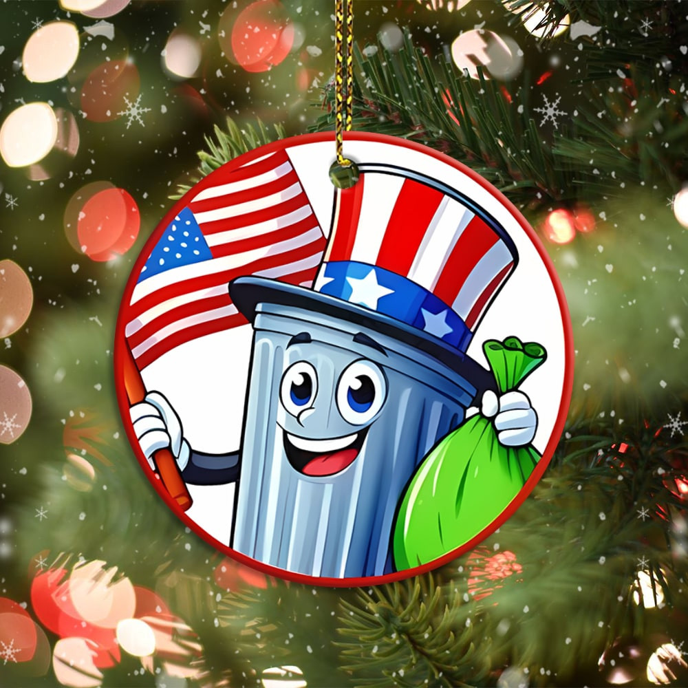 Proud To Be Garbage For Trump Ornament I Stand With Trump 2024 Ornaments For Christmas