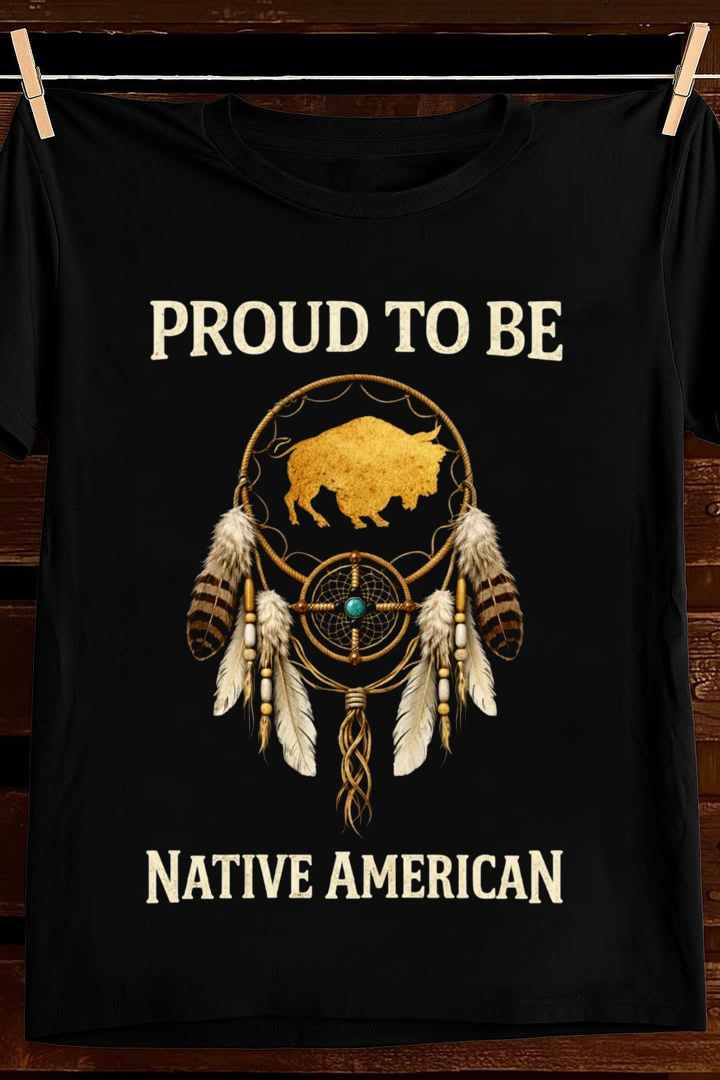 Proud To Be Native American T Shirt Indigenous Pride Graphic Tees Apparel Gift For Him