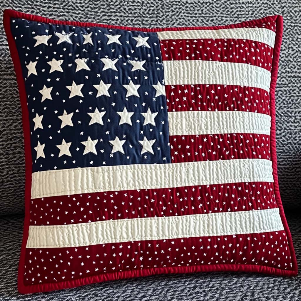 Proud to Serve Quilted Pillow Case Throw Pillow Cases Patriotic Gift Items