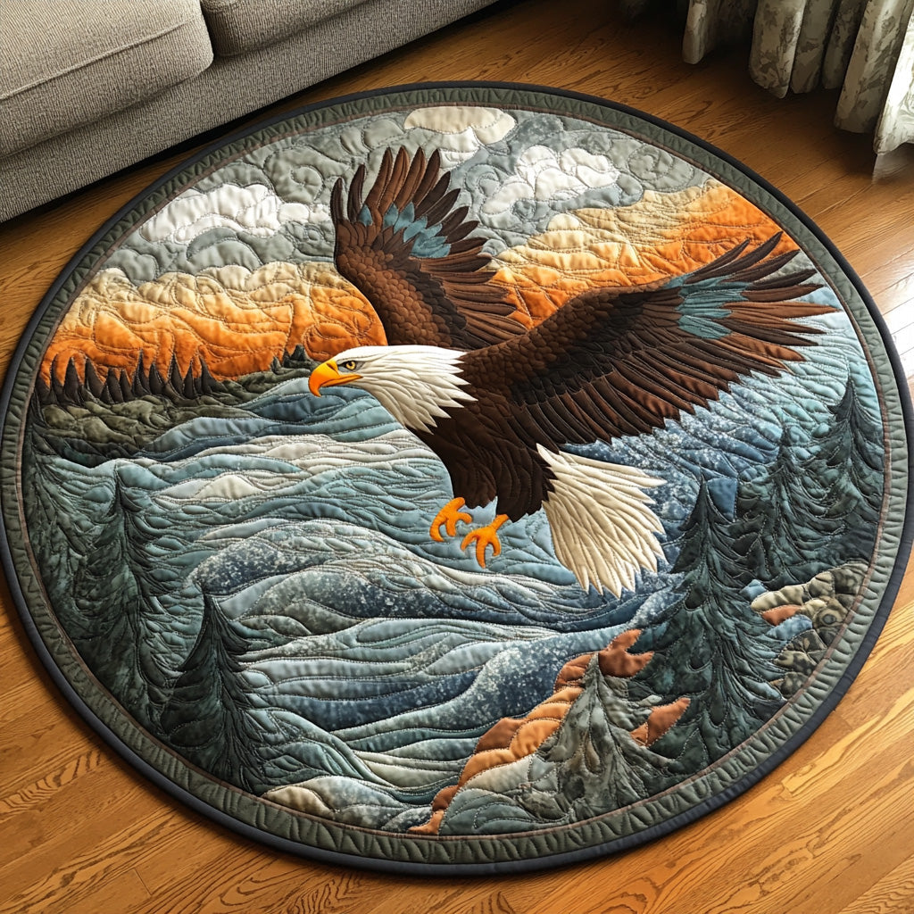 Proud Wings Quilted Round Mat Front Door Decor Great Gifts For A Farmer