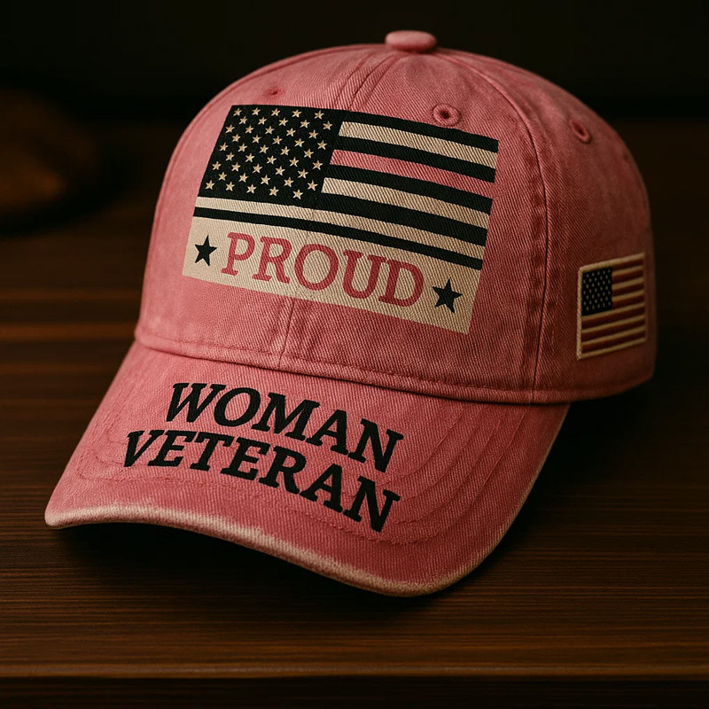Proud Women Veteran Hat American Flag Baseball Cap Patriotic Presents For Women
