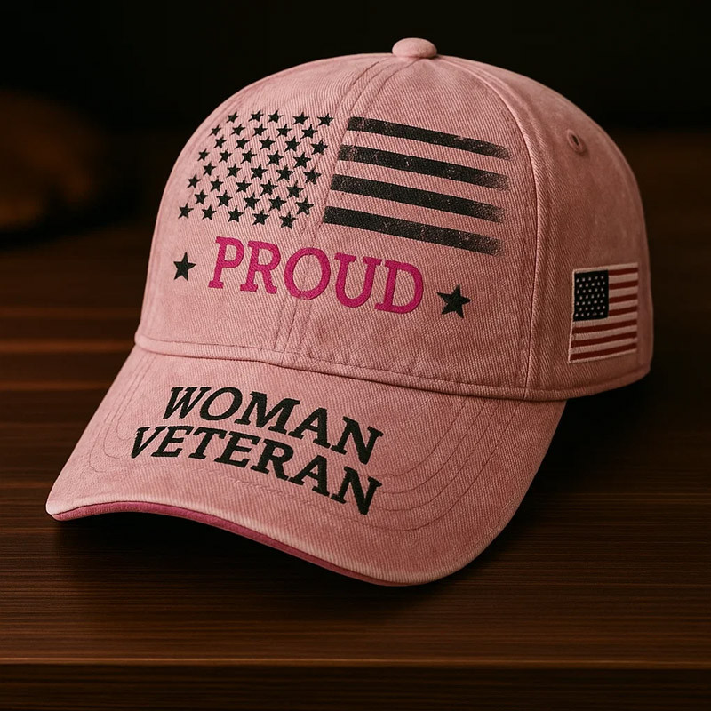 Proud Women Veteran Hat American Flag Baseball Cap Unique Gifts For Mother