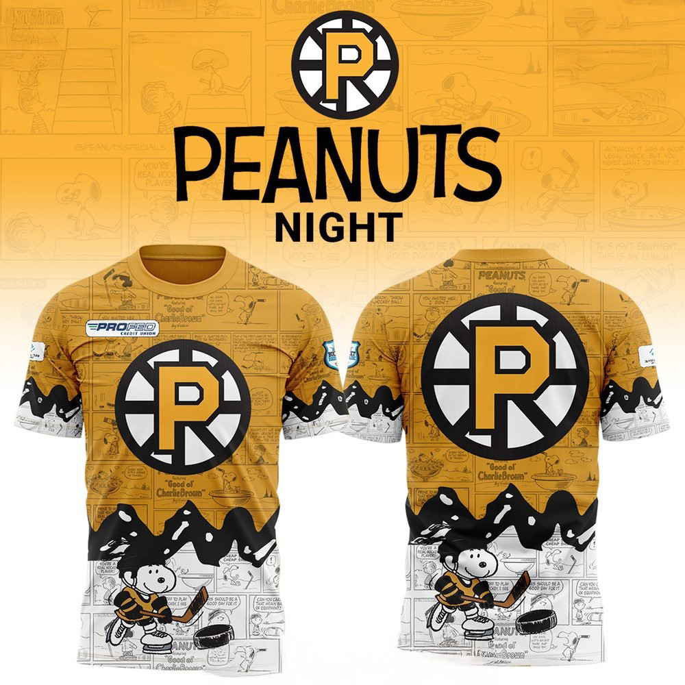 Providence Bruins Anniversary Of Peanuts T-Shirt Unique Gifts For Hockey Fans