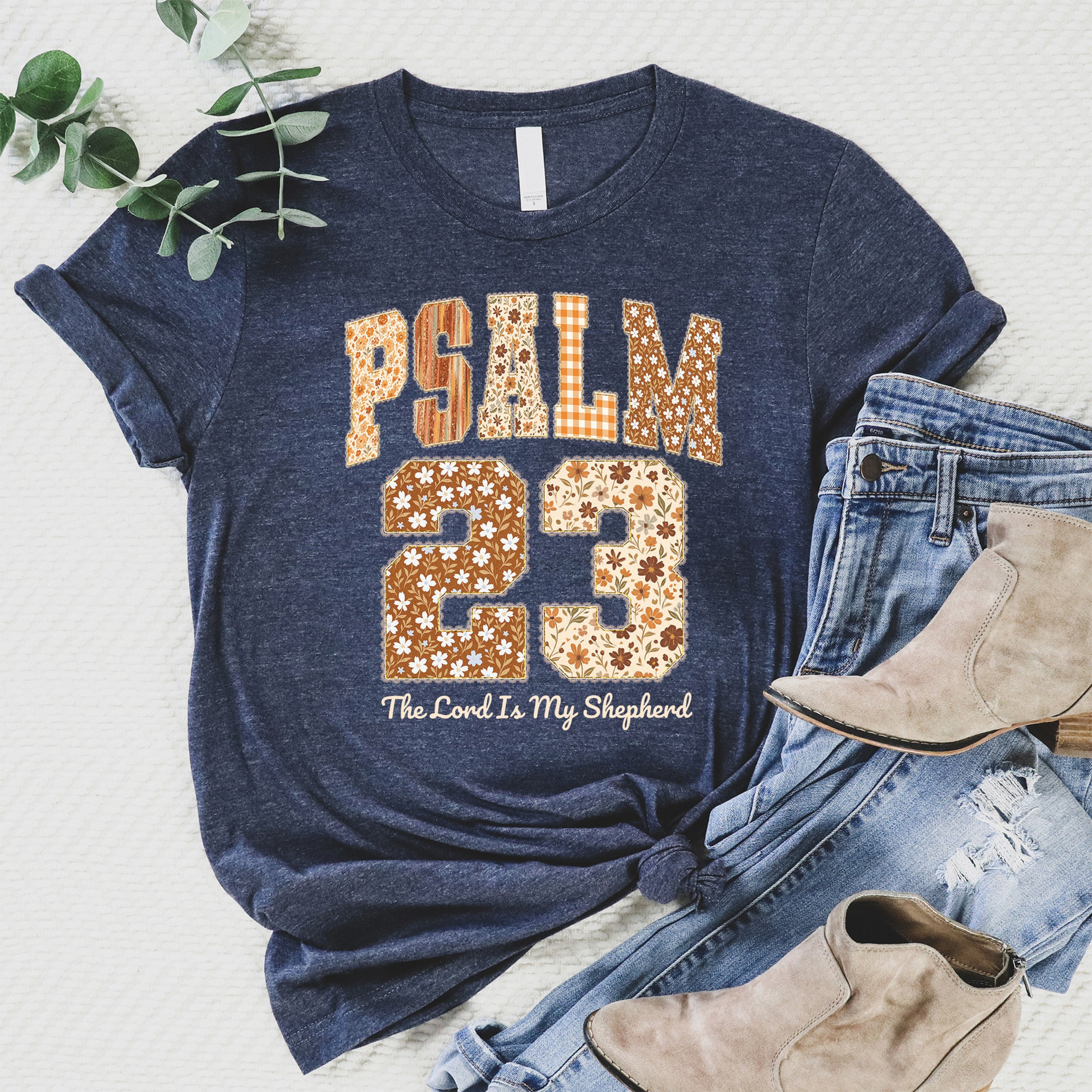 Psalm 23 Christian Bible Verse Shirt Faith Gifts Religious Apparel Scripture Tee