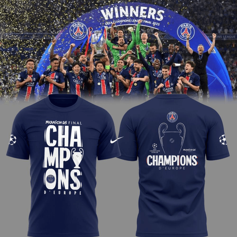 PSG 2025 UEFA Champions League Winners T-Shirt Gift Ideas For Fans