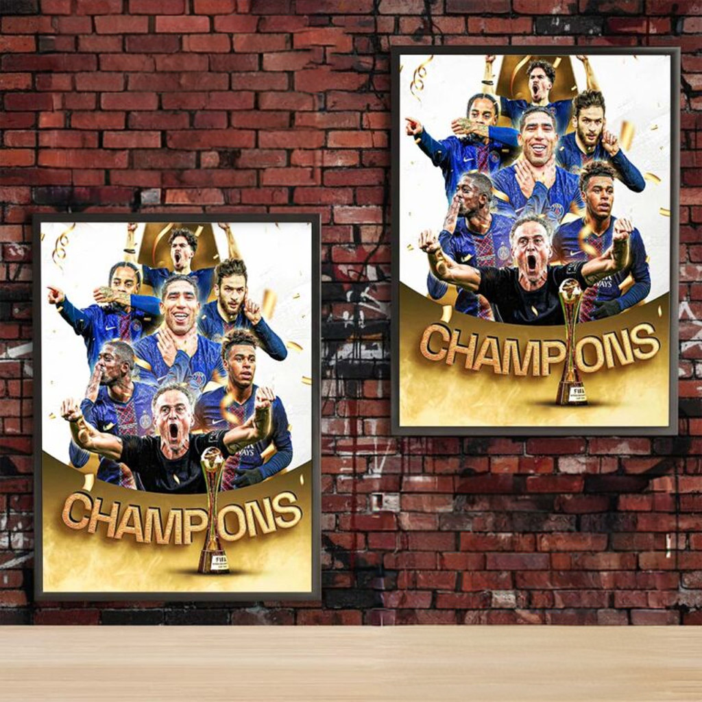 PSG Are 2025 Intercontinental Cup Champions Poster Home Decor Gifts For Soccer Lovers