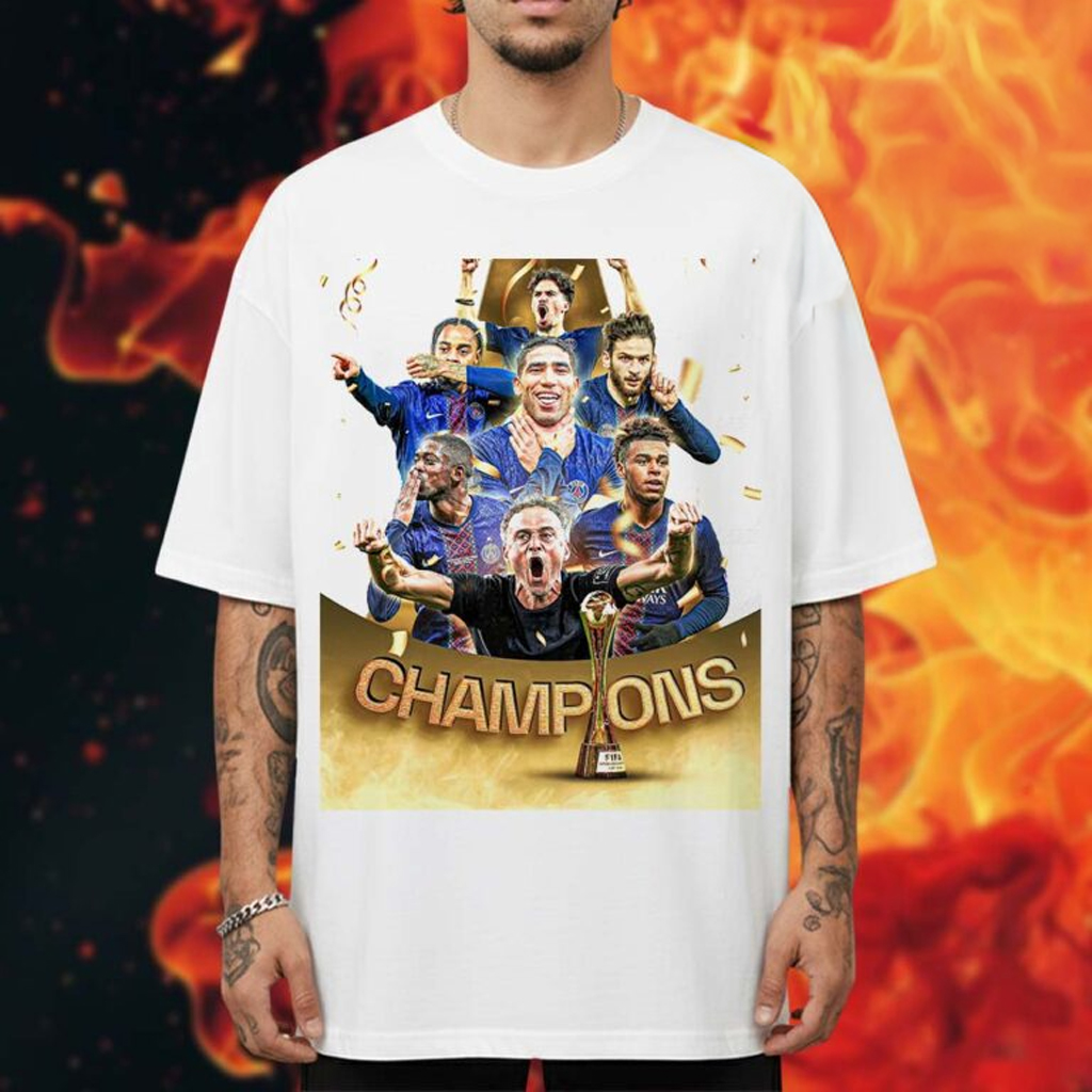 PSG Are 2025 Intercontinental Cup Champions T-Shirt Fan Merch Gifts For Husband