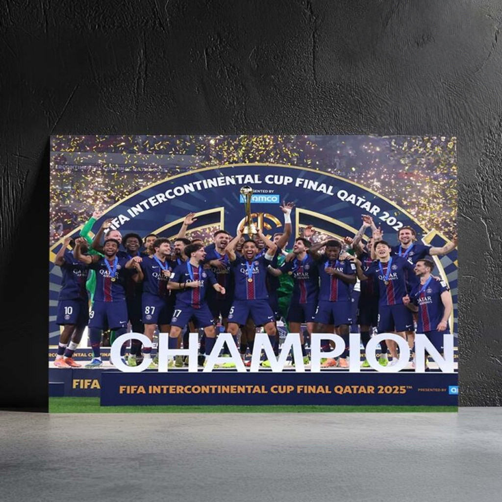 PSG Are 2025 Intercontinental Cup Champions Team Photo Poster Home Decor Soccer Fan Gifts