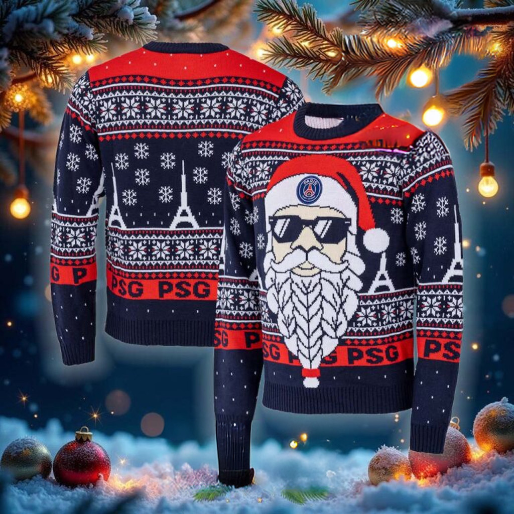 PSG Merch Holidays Santa Paris Ugly Christmas Sweater Xmas Gifts For Brothers