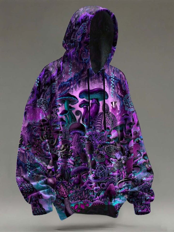 Psychedelic Mushroom Printed Hoodie Special Art Clothing Holiday Presents For Him
