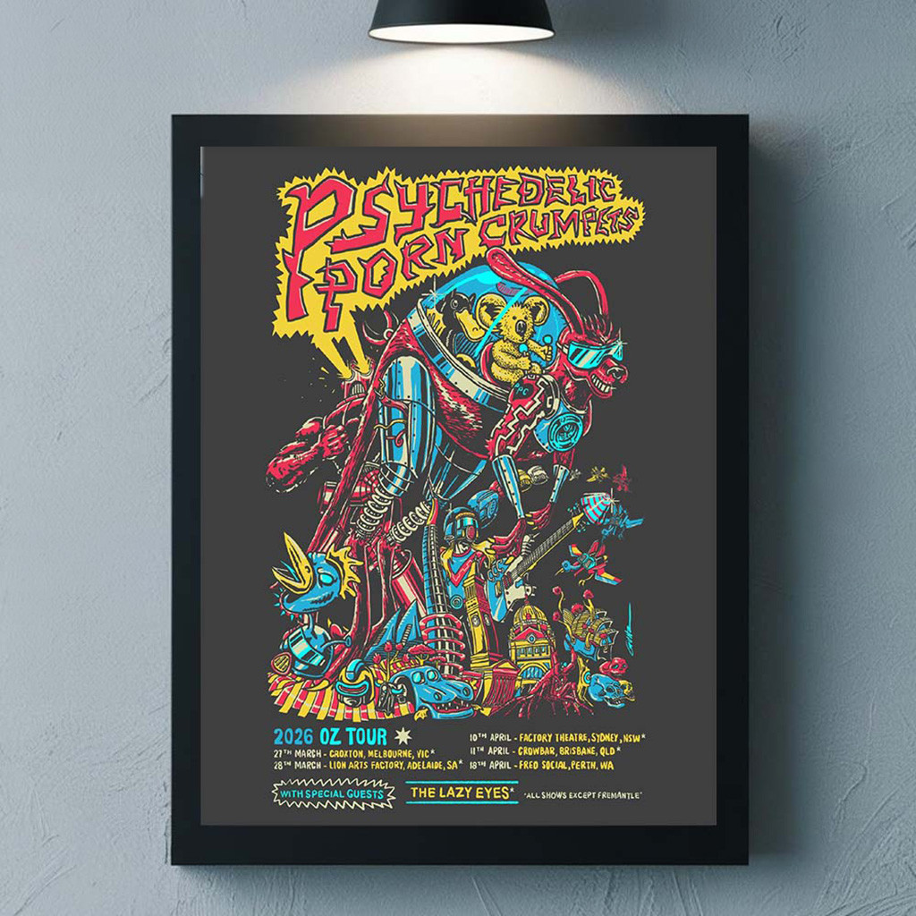 Psychedelic Porn Crumpets 2026 Oz Tour Schedule Dates Poster For Fans Home Wall Decor