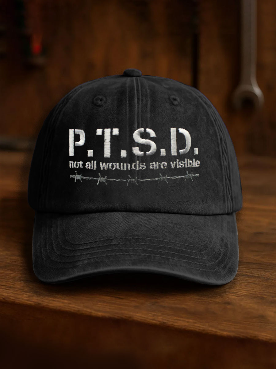 PTSD Awareness Veteran Hat Not All Wounds Are Visible Cap Patriotic Gifts For Veterans
