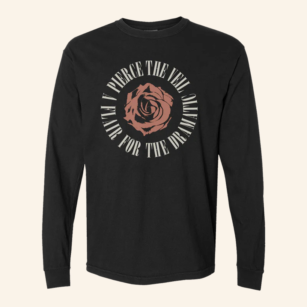 PTV Merch A Flair For The Dramatic Rose Long Sleeve T-Shirt Pierce The Veil Shirt Gifts For Fans