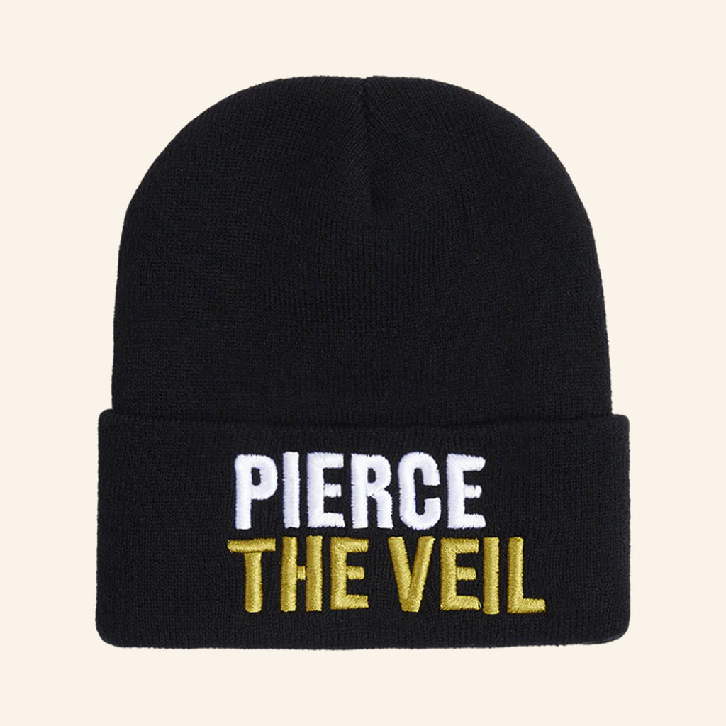 PTV Merch Pierce The Devil Logo Beanie Embroidered Birthday Gift For Rock Fans