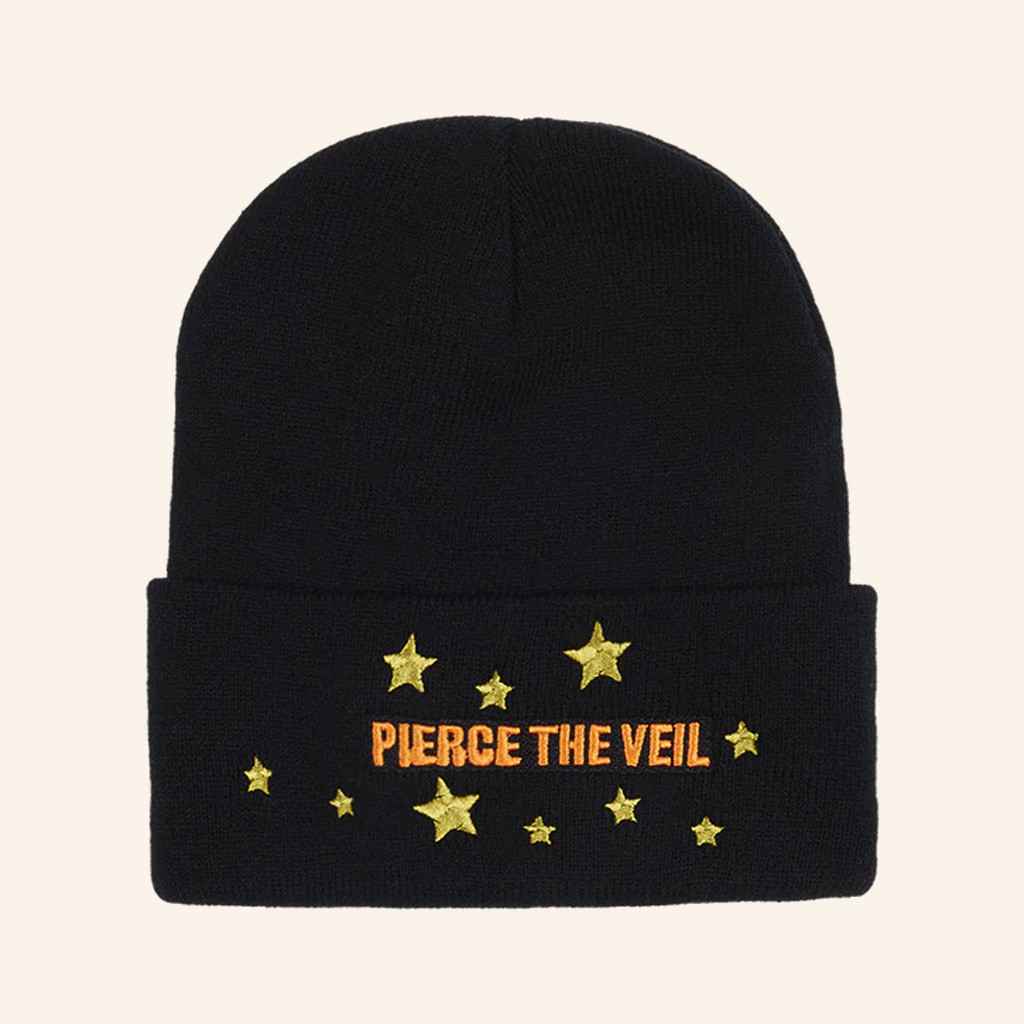 PTV Merch Stars Beanie Embroidered Pierce The Devil Hat Gift For Rock Fans