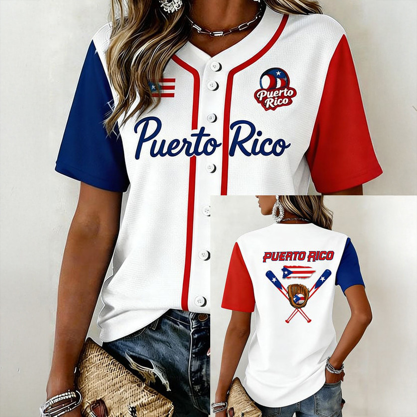 Puerto Rico 2026 World Baseball Classic Jersey Baseball Clothes Fan Gift For Wife