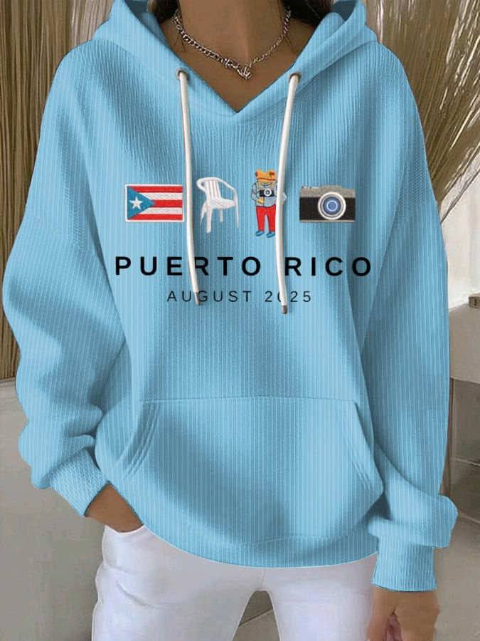 Puerto Rico August 2025 Hoodie Bad Bunny Concert Merchandise Super Bowl Gifts For Her