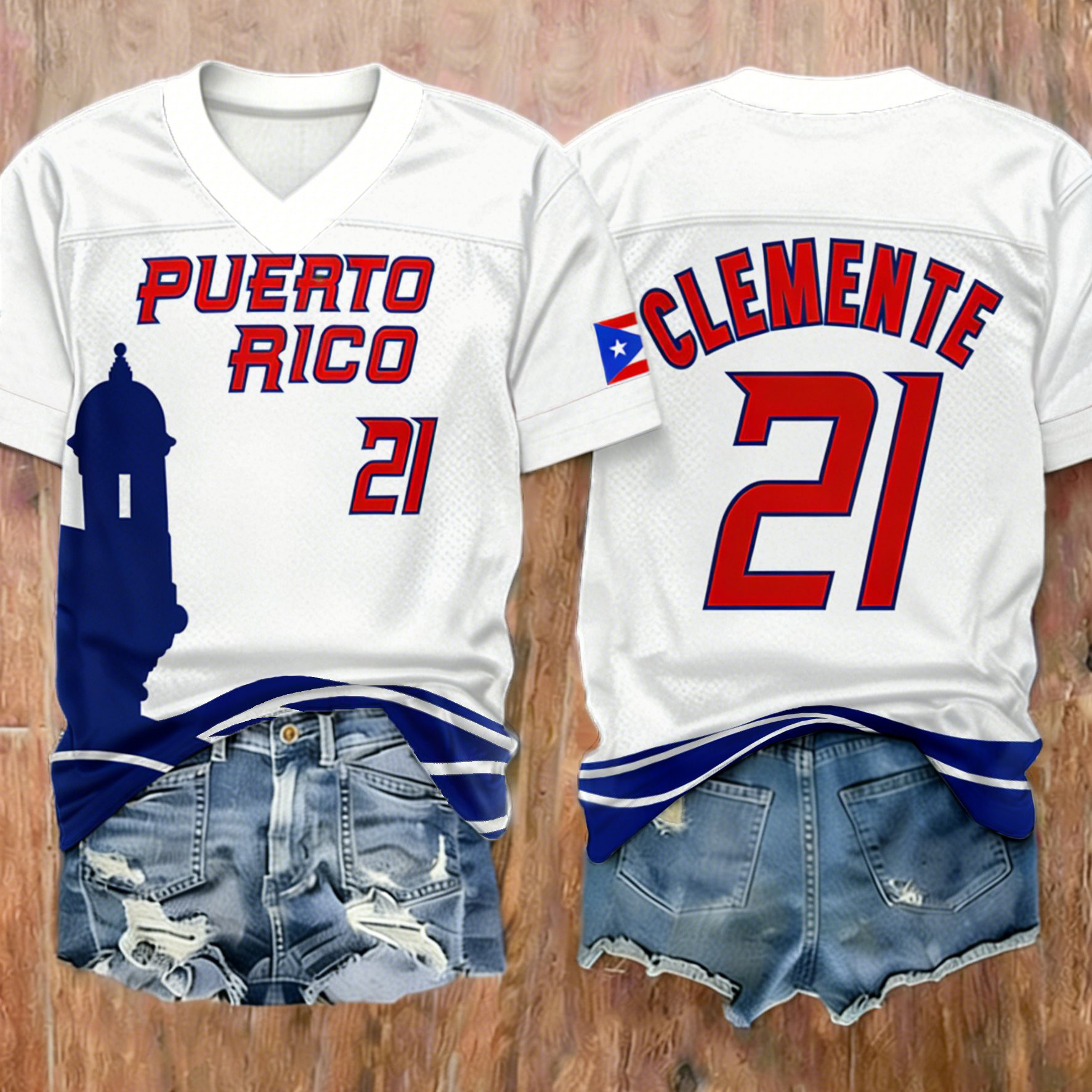 Puerto Rico Baseball 21 Jersey Roberto Clemente Tribute Clothes Baseball Lover Present Idea