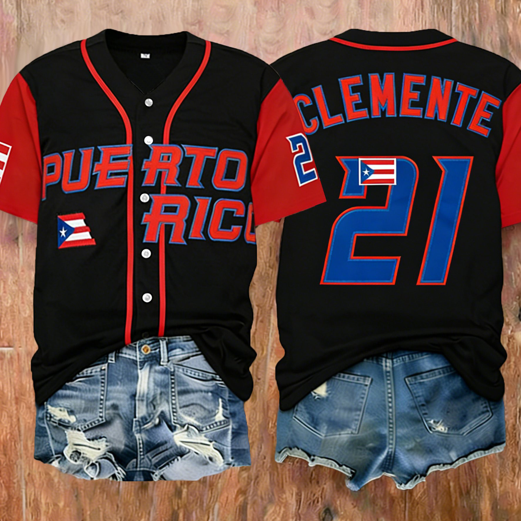 Puerto Rico Baseball 21 Jersey Roberto Clemente Tribute Shirt Baseball Lover Present