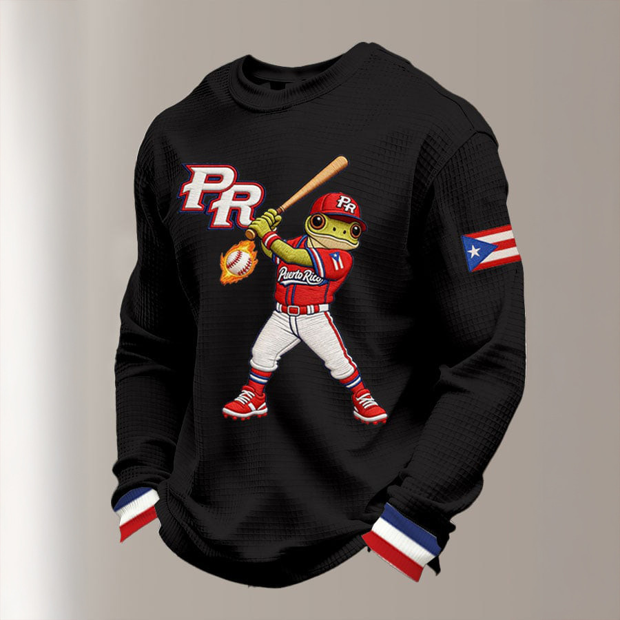 Puerto Rico Baseball Frog Long Sleeve Shirt Puerto Rico Baseball Apparel Gift For Fans