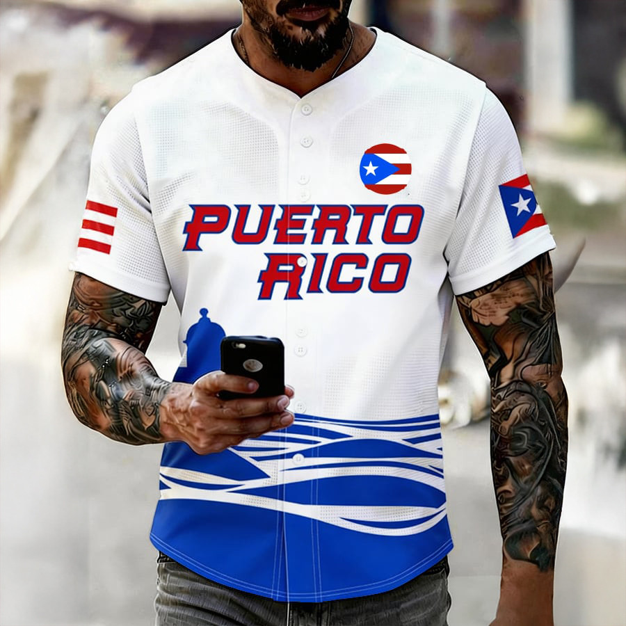 Puerto Rico Baseball Jersey Bad Bunny Fan Clothes Baseball Lover Present Ideas