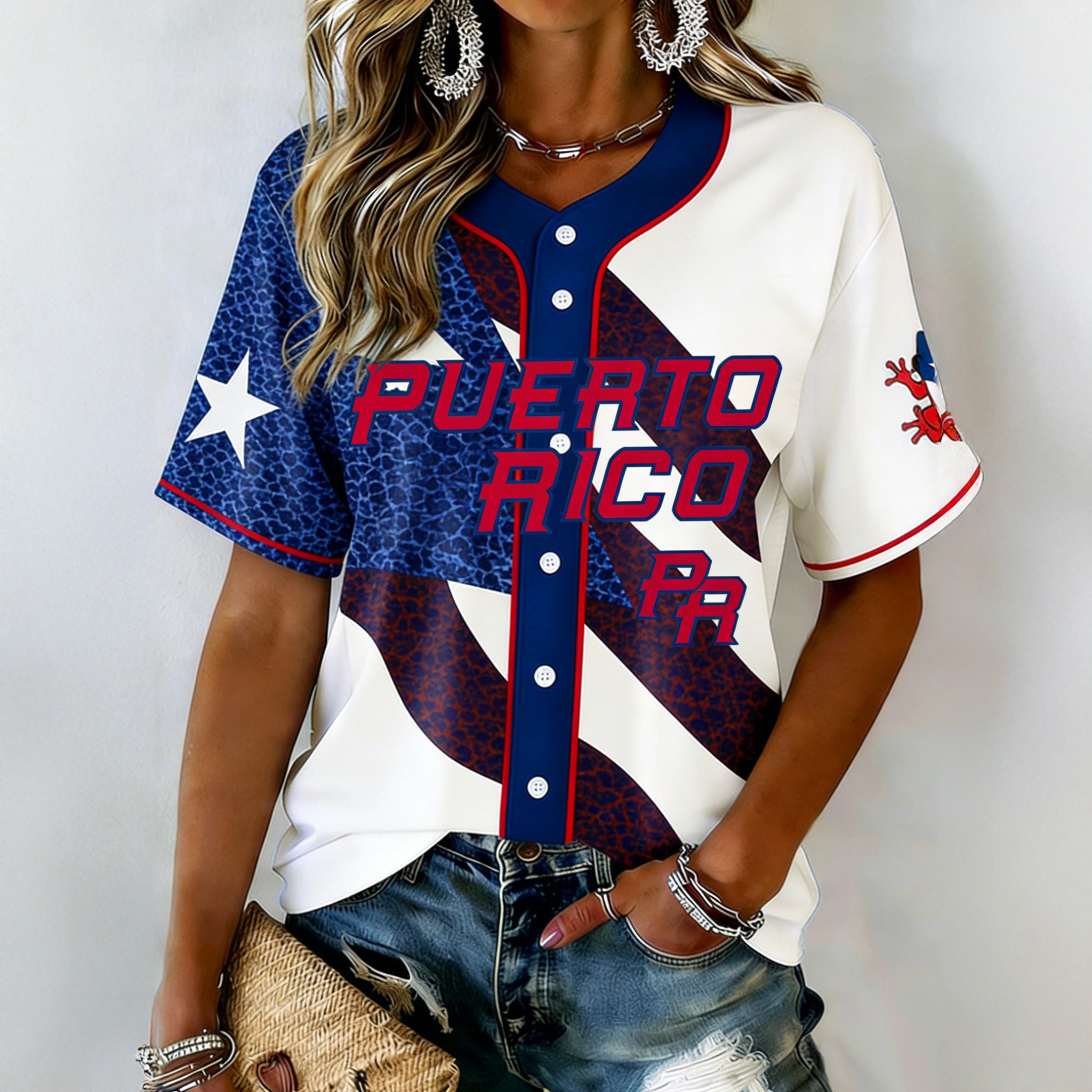 Puerto Rico Baseball Jersey Puerto Rico Pride Shirt Bad Bunny Frog Merch