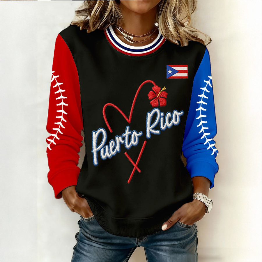 Puerto Rico Baseball Team Sweatshirt Proud Boricua Baseball Apparel Unique Gift For Fans