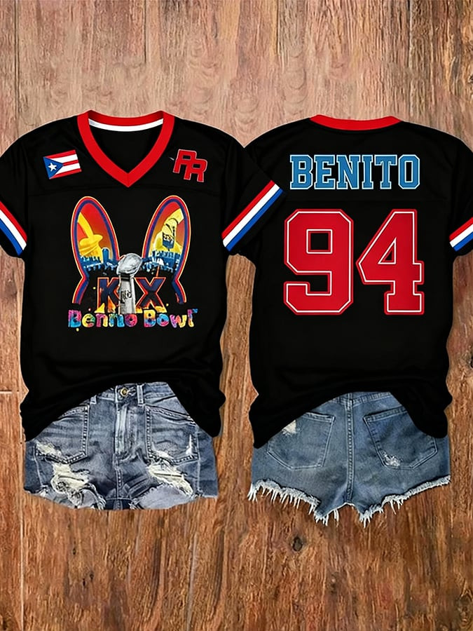 Puerto Rico Benito 94 Jersey Bad Bunny Super Bowl 2026 Clothes Gift For Fan Girl