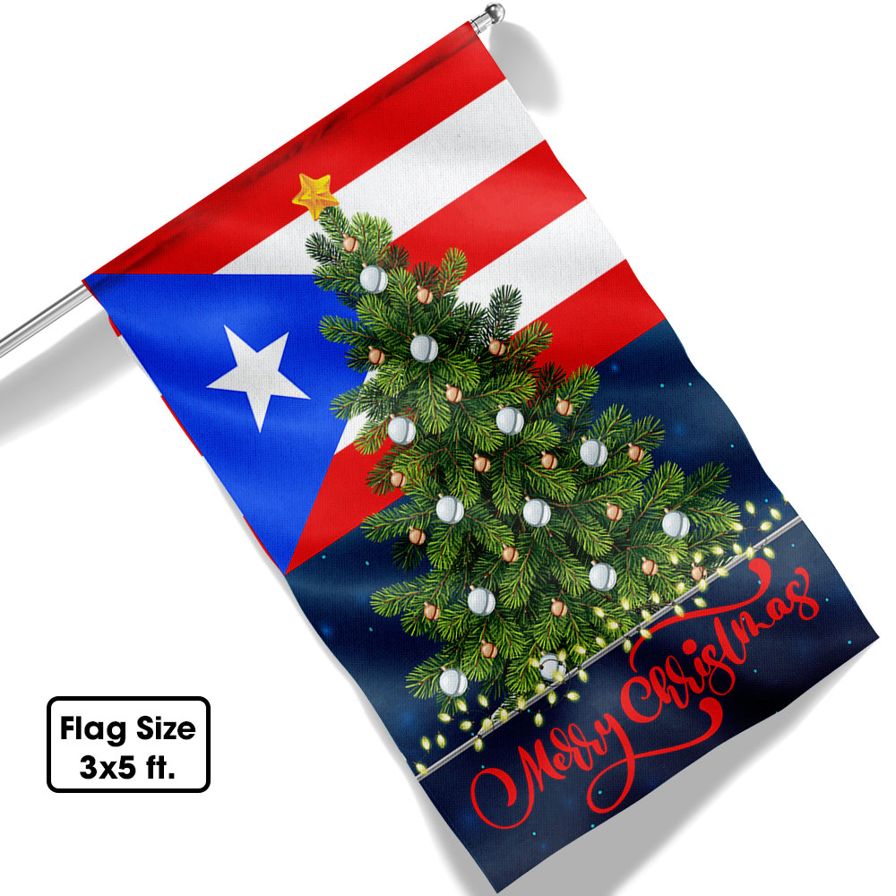 Puerto Rico Christmas Flag