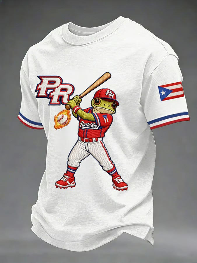 Puerto Rico Coqui Frog Batter T-Shirt World Baseball Classic 2026 Boricua Mascot Fan Gear Best Gift