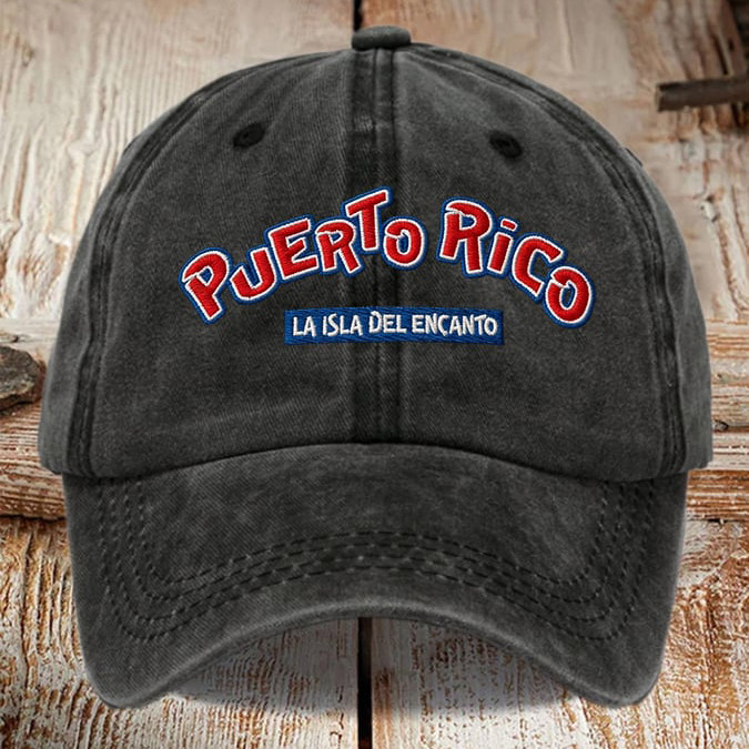 Puerto Rico La Isla Del Encanto Hat Puerto Rico Baseball Team Cap Cool Gift For Fans