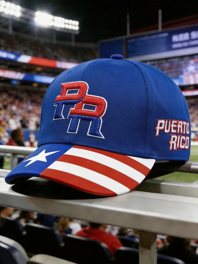 Puerto Rico PR Baseball Cap World Classic 2026 Boricua Flag Brim Stadium Hat Best Gift For Fans