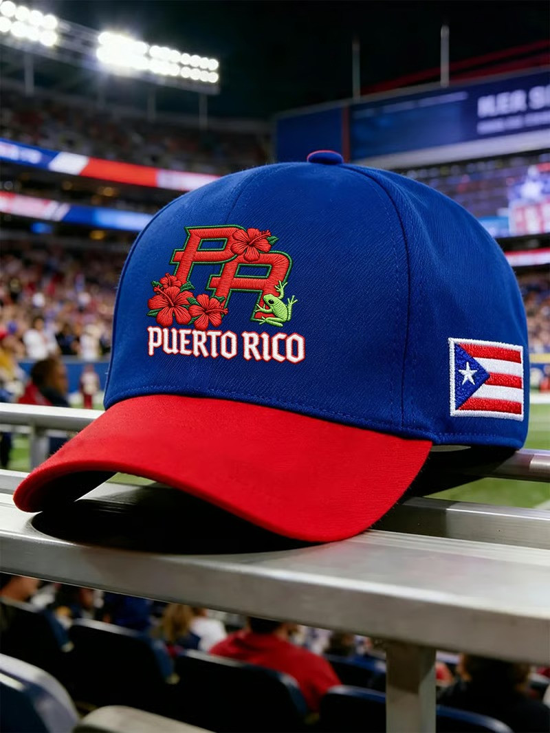 Puerto Rico WBC 2026 Baseball Hat PR Hibiscus Frog Cap Puerto Rican Pride Fan Gear Gift For Fans