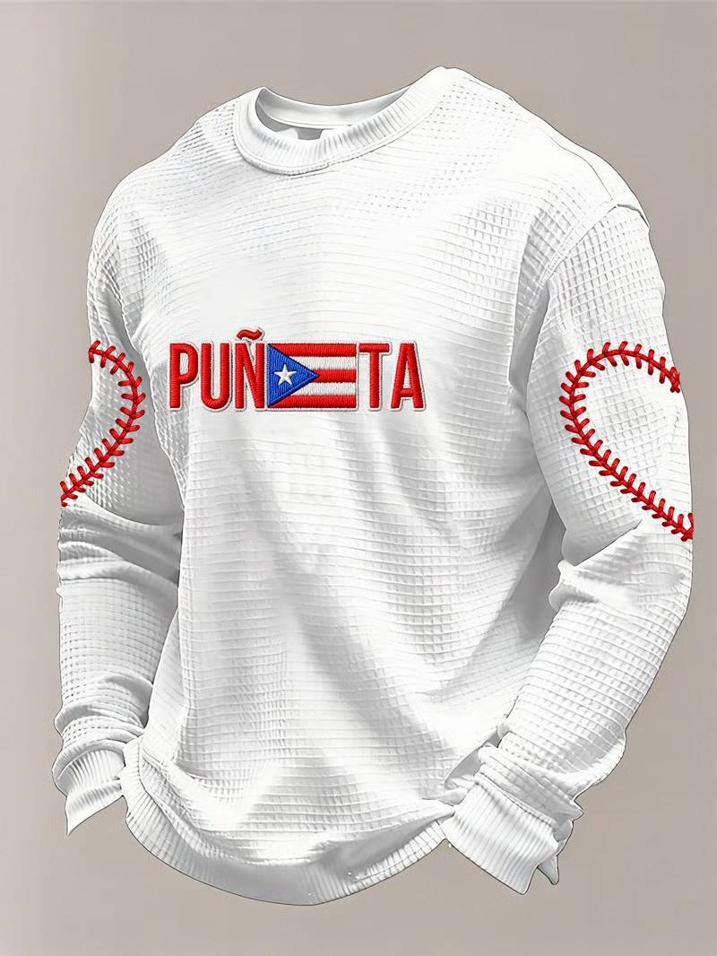 Puerto Rico WBC 2026 Puneta Flag Long Sleeve Shirt Baseball Fan Merch Best Gift For Puerto Ricans