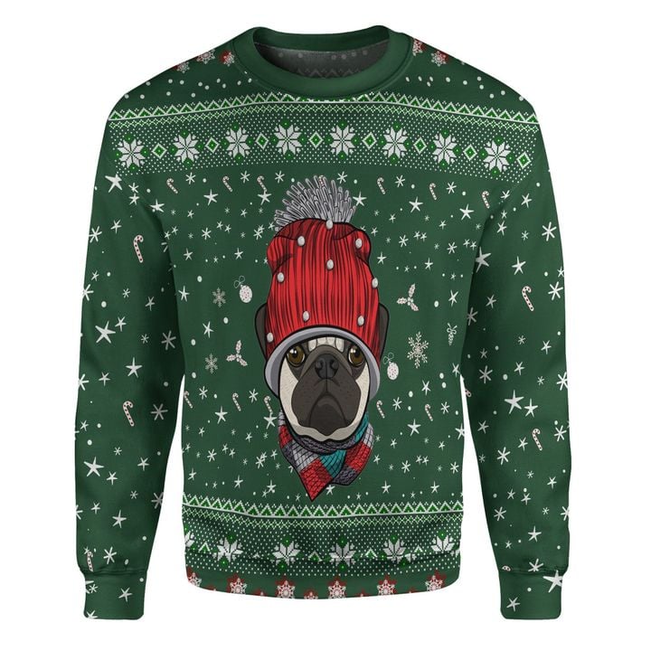 Pug Dog Noel Ugly Christmas Sweater Xmas Holiday Jumper Presents For Pug Lovers