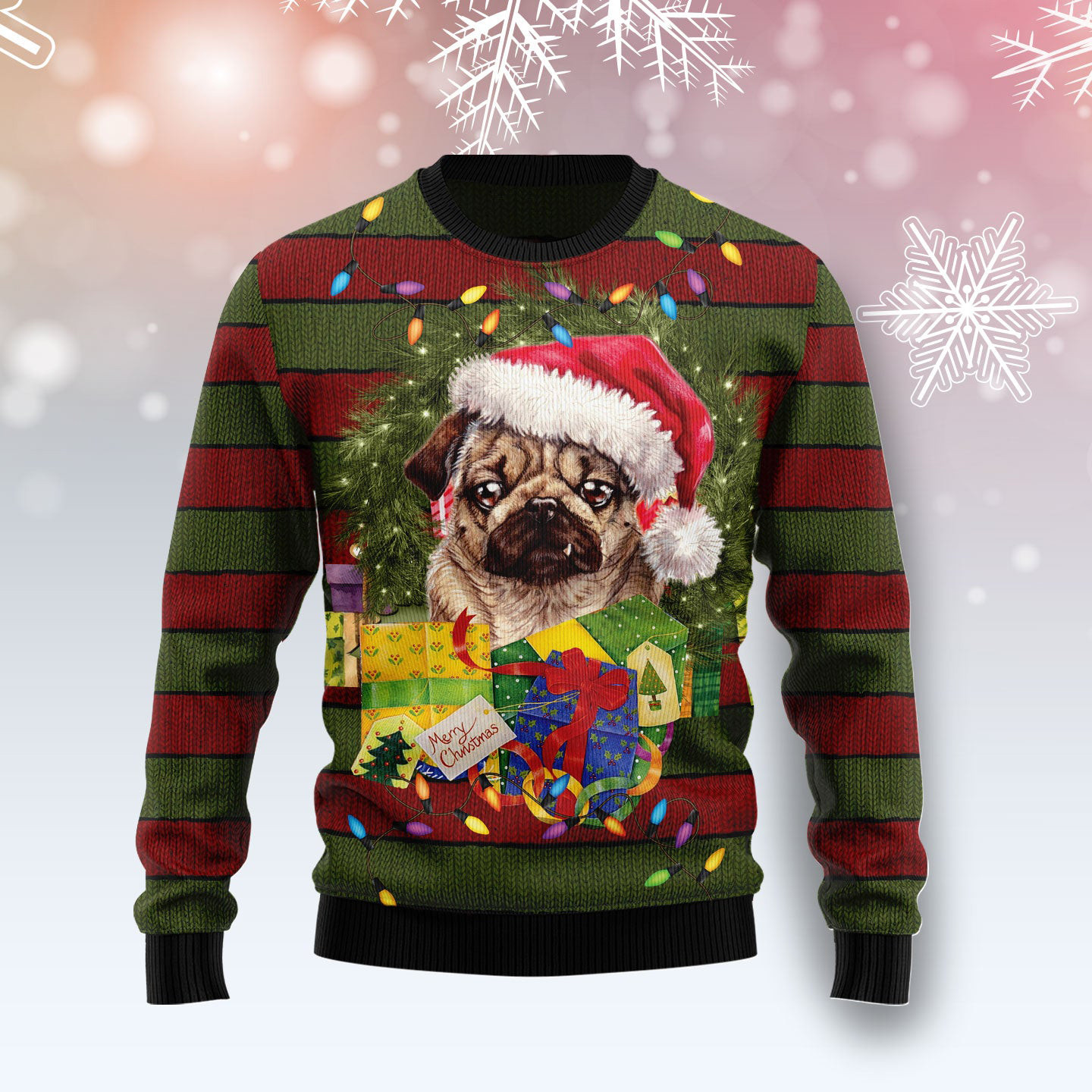 Pug Gift Xmas Ugly Christmas Sweater Dog Themed Funny Xmas Sweater Ideas Gifts