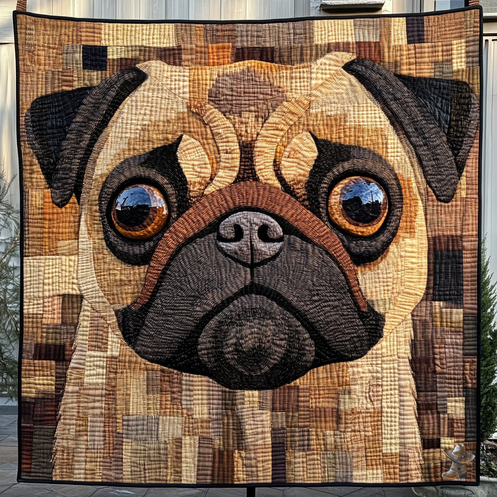 Pug Look At Me Please Holiday Xmas Quilt Blanket Best Christmas Gifts For Mom