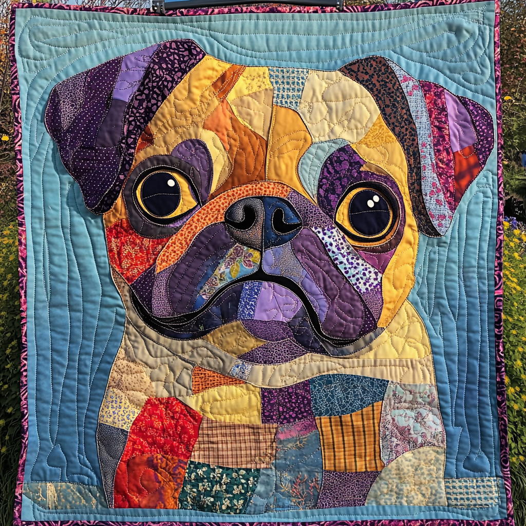Puggy Perfection Quilted Blanket Dog Gift Ideas For Dog Owners