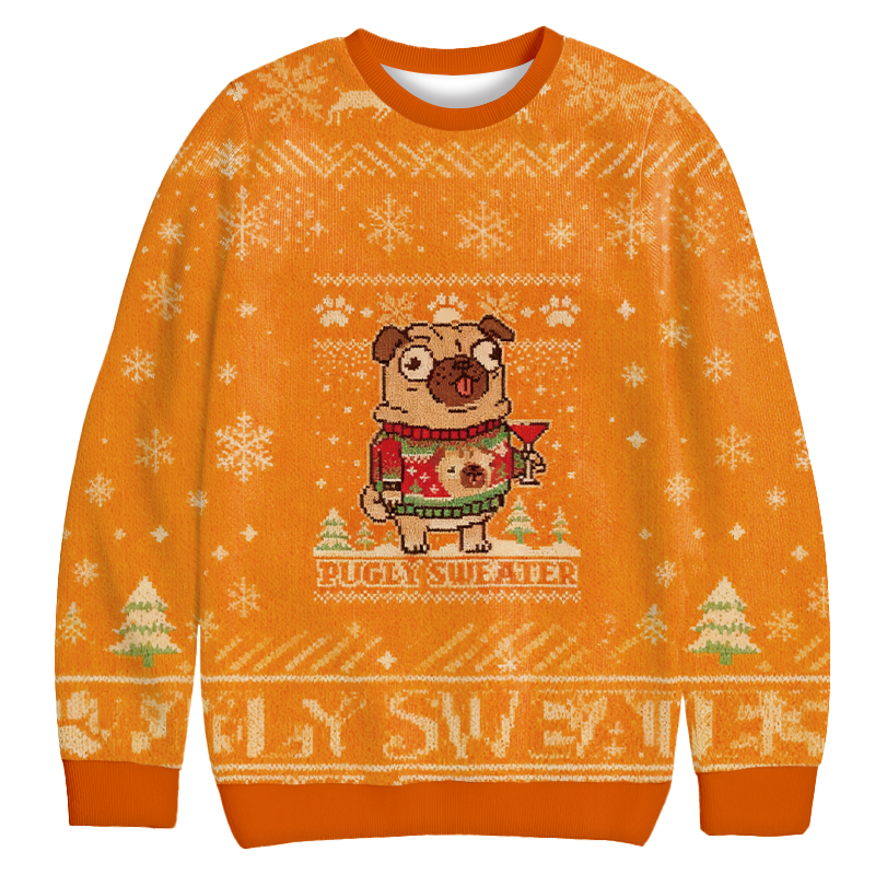 Pugly Christmas Ugly Sweatshirt Christmas Cozy Winter Wear Gift Ideas