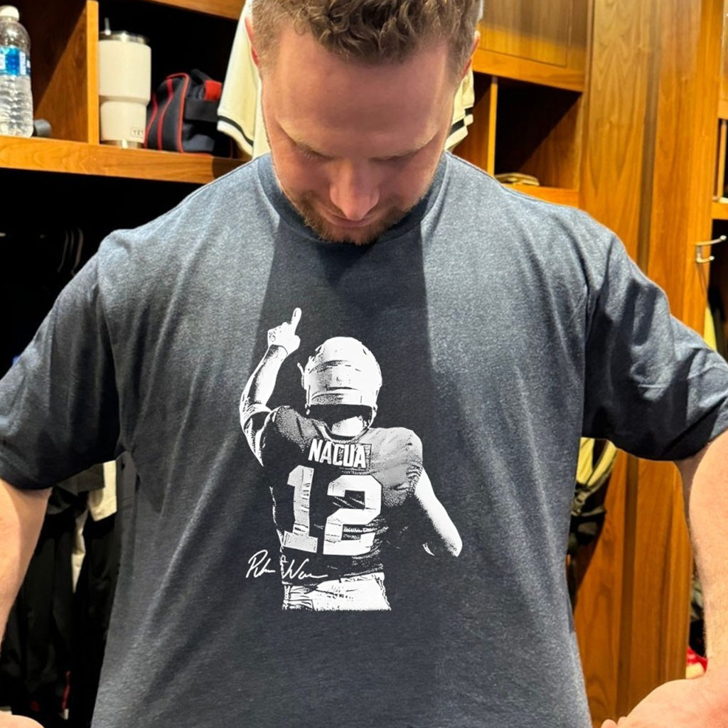 Puka Nacua 12 Los Angeles Rams Bitmap Signature Shirt Birthday Present For Father