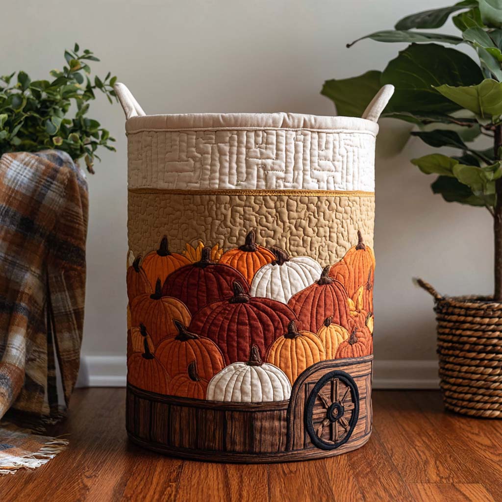 Pumpkin Barrel Quilted Laundry Basket Gift Idea For Busy Families