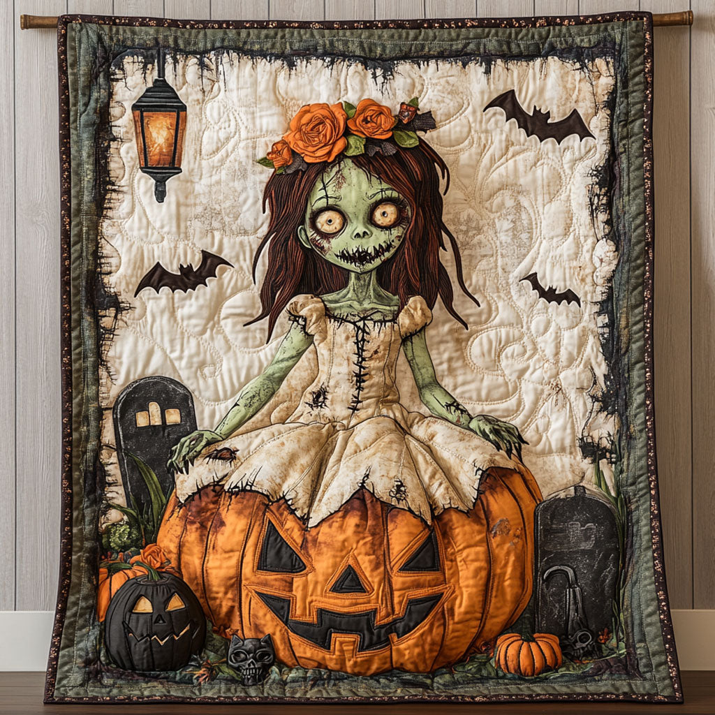 Pumpkin Bride Quilt Unique Quilt Blanket Gift for Special Occasions