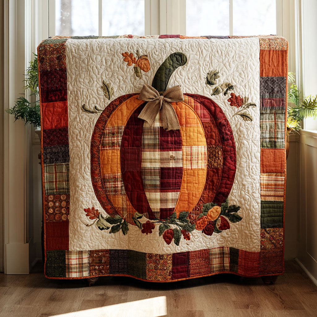 Pumpkin Charm Quilt Thoughtful Quilt Blanket Gift for Loved Ones