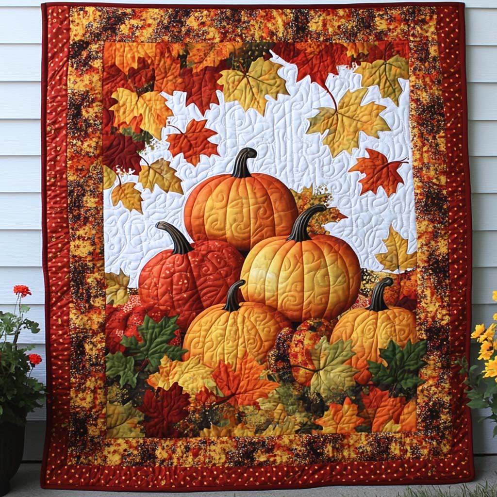Pumpkin Country Walk Quilted Blanket Cozy Fall Blankets Ideas For Christmas Family Gifts
