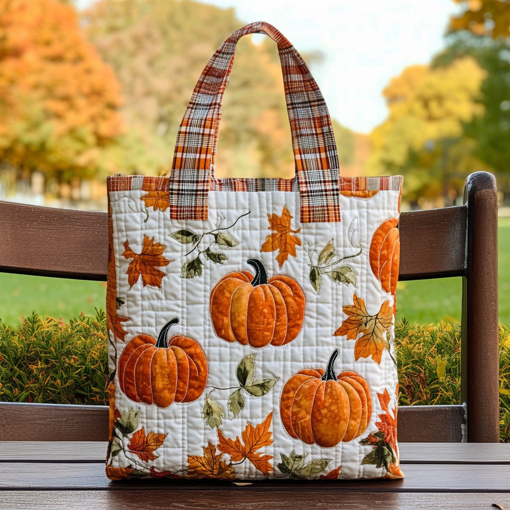 Pumpkin Dreams Quilted Tote Bag Best Autumn Gifts