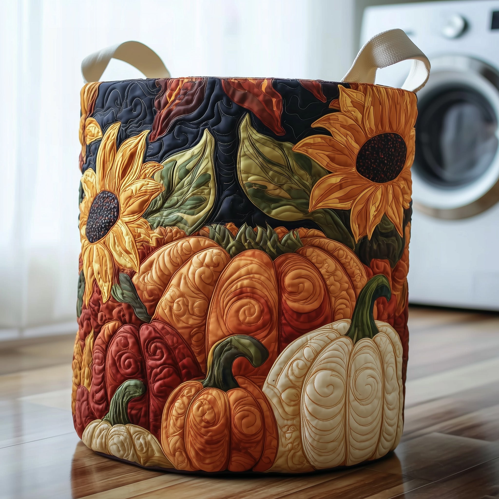 Pumpkin Haven Quilted Laundry Basket Adorable Presents For Pumpkin Lovers