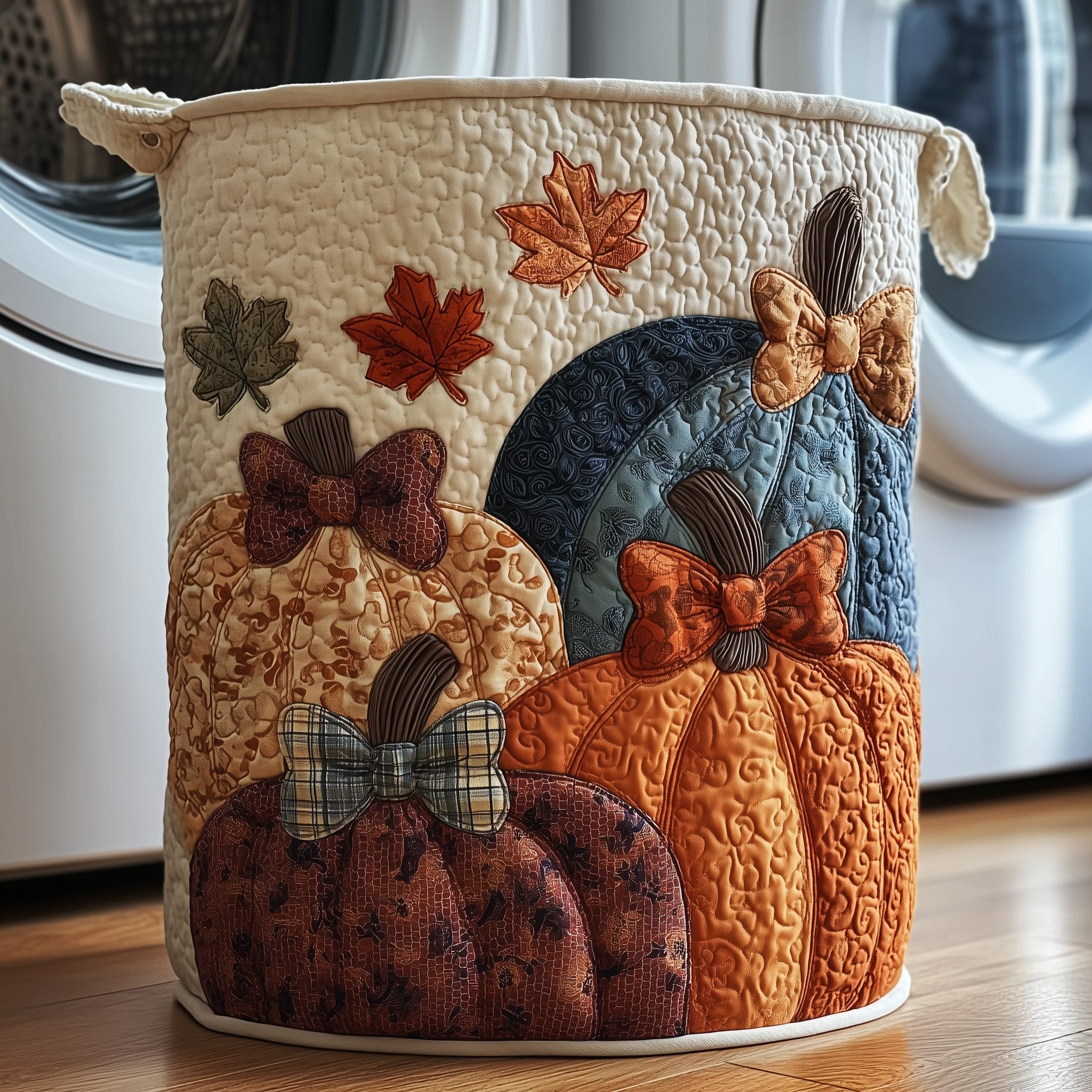 Pumpkin Haven Quilted Laundry Basket Gift For Mid Autumn Festival